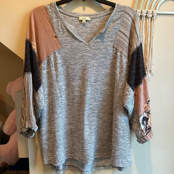 Kori Tops - Kori Multicolor Patchwork Top